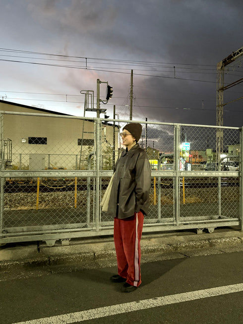 ベロアラインルーズパンツ